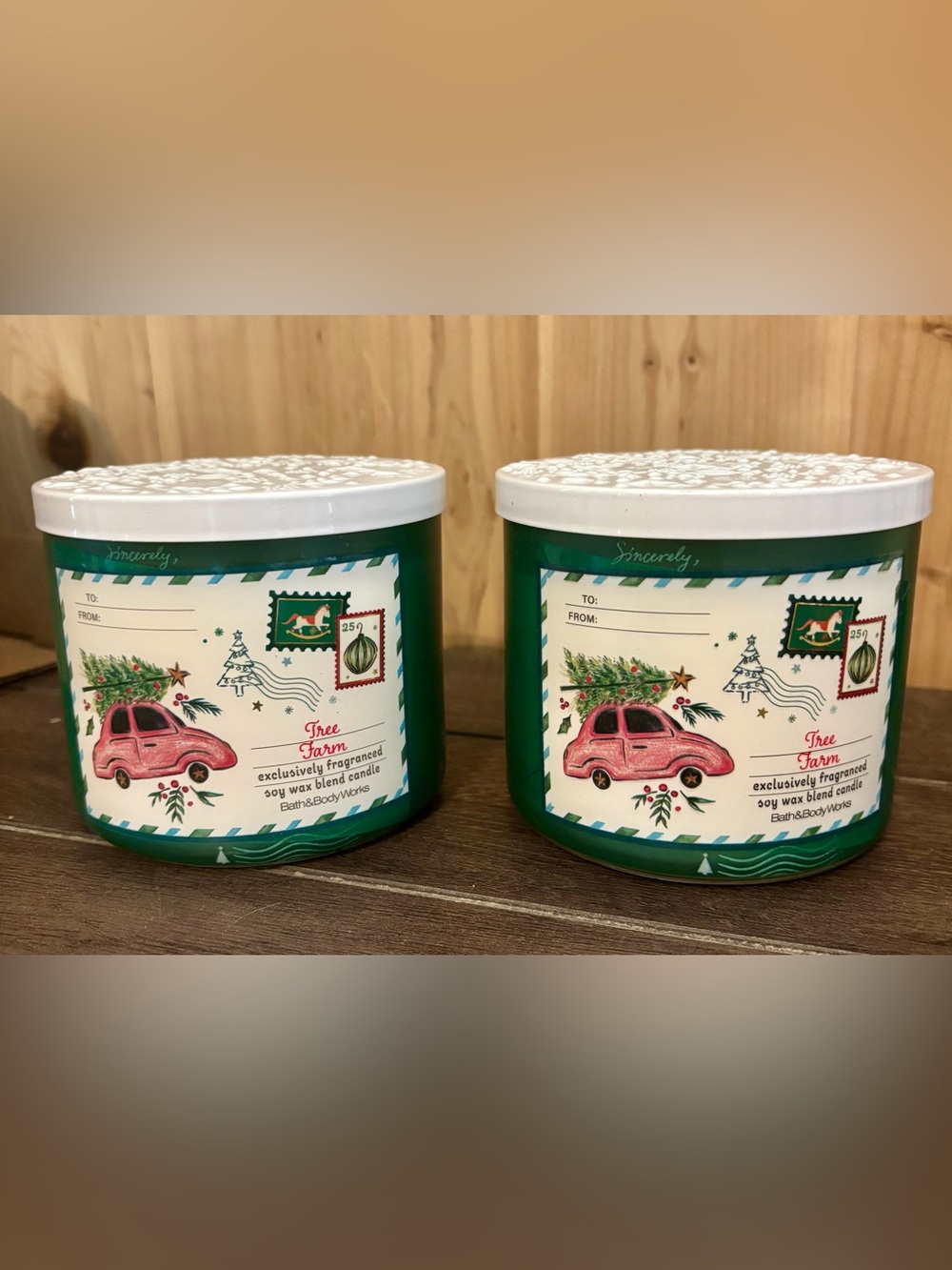 Bath & Body Works Green Tree Farm Holiday Candles